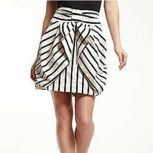Black and White Stripe Skirt